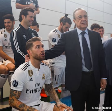 Sergio Ramos y Florentino Pérez 