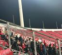 Los hinchas de Estudiantes sufren en Chile: tensión en la llegada al Estadio Nacional