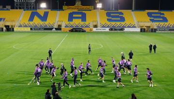 Vista panorámica del Estadio Mrsool Park, hogar del Al Nassr, durante el entrenamiento del Real Madrid.