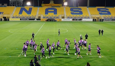 Vista panorámica del Estadio Mrsool Park, hogar del Al Nassr, durante el entrenamiento del Real Madrid.
