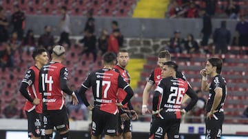 Angel Marquez, Luis Reyes, Jaziel Martinez, Hugo Nervo, Aldo Rocha, Jose Abella, Julio Cesar Furch of Atlas during the game Atlas vs Santos, corresponding to Round 04 of the Torneo Clausura 2023 of the Liga BBVA MX, at Jalisco Stadium, on January 26, 2023.
<br><br>
Angel Marquez, Luis Reyes, Jaziel Martinez, Hugo Nervo, Aldo Rocha, Jose Abella, Julio Cesar Furch de Atlas durante el partido Atlas vs Santos, Correspondiente a la Jornada 04 del Torneo Clausura 2023 de la Liga BBVA MX, en el Estadio Jalisco, el 26 de Enero de 2023.