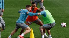 Simeone da una tregua: sólo cuarenta minutos de entrenamiento