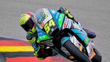 MotoGP - German Grand Prix - Sachsenring, Hohenstein-Ernstthal, Germany - July 7, 2024 Sync SpeedUp's Fermin Aldeguer in action during the Moto2 race REUTERS/Matthias Rietschel