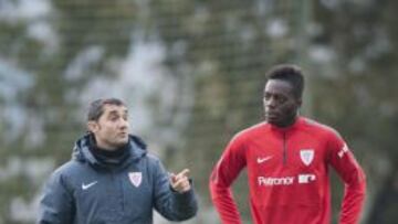 Iñaki Williams y Ernesto Valverde.
