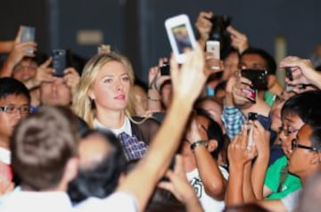 Maria Sharapova a su llegada. 