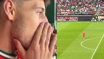 No puede contener las lágrimas al ver por primera vez a Cristiano y su novia lo exhibe