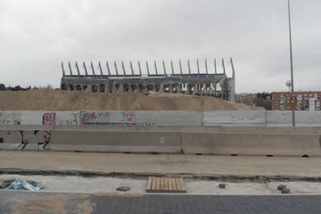 The Vicente Calderón, main stand. March 2020.