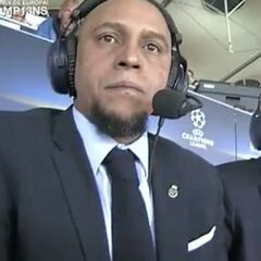 La eufórica celebración de Roberto Carlos en el gol de Bale