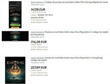Los códigos de la beta de Elden Ring se venden por cientos de euros en Ebay