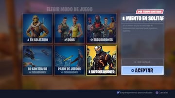 As&iacute; aparece el Enfrentamiento en Solitario en el selector de modos de juego