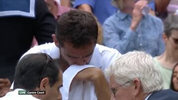 No era el d¨ªa de Cilic: Federer enfrente, lesi¨®n y rompe a llorar