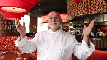 DUBAI, UNITED ARAB EMIRATES - JANUARY 20: In this image released on January 21, 2023, Chef Jose Andres captured at their new restaurant Jaleo during the Grand Reveal Weekend of Dubai’s new ultra-luxury resort, Atlantis The Royal on January 20, 2023 in Dubai, United Arab Emirates. (Photo by Francois Nel/Getty Images for Atlantis The Royal)