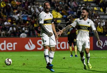 El equipo colombiano igualó 2-2 y quedó muy cerca de la eliminación de la Copa Libertadores. Deberá ganar en la última fecha y esperar una derrota de los argentinos.