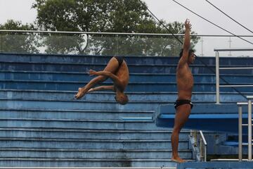 Entrenamientos en la Liga de Natación de Antioquia para el Campeonato Sudamericano en Argentina.