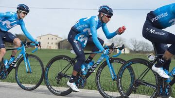 El ciclista colombiano del Movistar Team Nairo Quintana durante la Volta a Catalu&ntilde;a