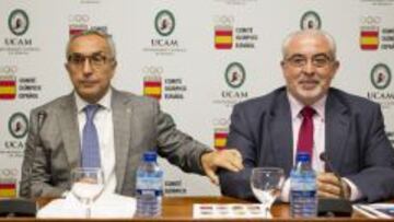 Alejandro Blanco, presidente del COE, junto a Jose Luis Mendoza, UCAM.