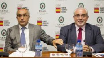 Alejandro Blanco, presidente del COE, junto a Jose Luis Mendoza, UCAM.