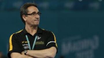 Valero Rivera durante el partido contra Egipto.