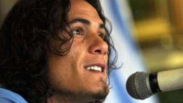 Cavani, durante una rueda de prensa.