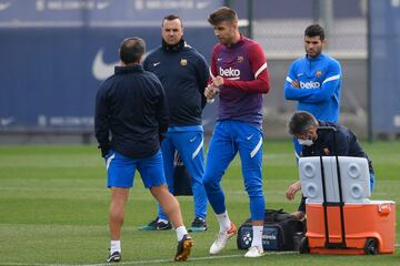 El primer entrenamiento con Sergi Barjuan en imágenes