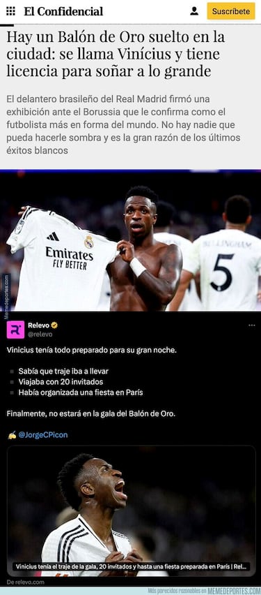 Los mejores memes del Balón de Oro 2024