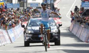 Fabio Aru, el vencedor de la etapa.