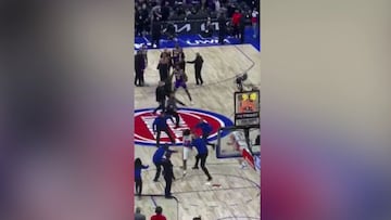 El video más visto de la pelea que remece a la NBA: vean al staff de los Pistons