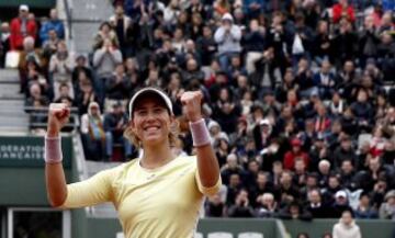 El pase de Muguruza a la final de Roland Garros en imágenes