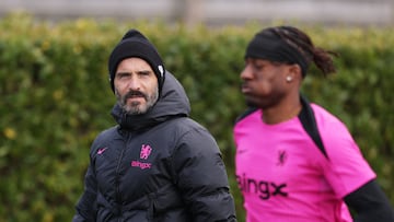 Maresca, durante el entrenamiento.