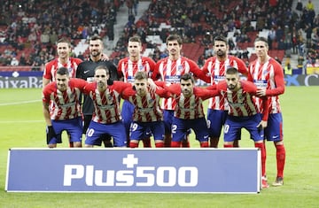 Equipo del Atlético de Madrid.