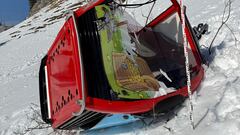 Muere una esquiadora al caer una cabina montaña abajo en Suiza