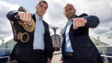 Scott Quigg y Kiko Martínez, en la presentación.