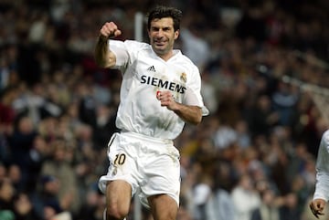 Figo llegó a Barcelona con 23 años para suplir la salida de Laudrup al Real Madrid. El luso se convirtió en un ídolo para la afición y en uno de los capitanes del equipo en las cinco temporadas que permaneció en el club. Convirtiéndose en el fichaje más c