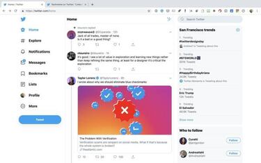 Twitter trabaja en un nuevo diseño para su versión web