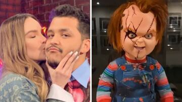 Christian Nodal vive una experiencia paranormal con un ‘Chucky’ que le regaló Belinda