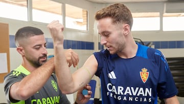 Marc Aguado, durante su reconocimiento médico.