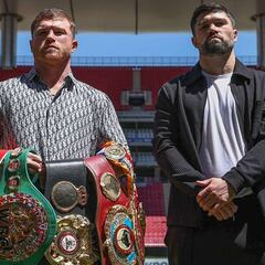 What belts will be on the line for the Canelo Alvarez vs John Ryder fight?