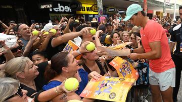 Nadal, en el evento de Brisbane.