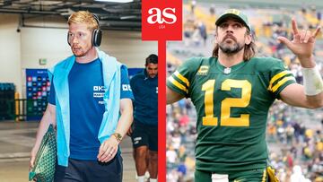 Kevin De Bruyne y Aaron Rodgers intercambian jerseys en Green Bay