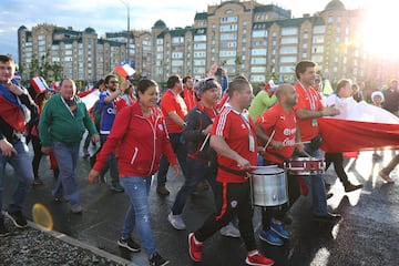 Belleza y color: las imágenes de los hinchas en Kazán