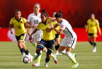 Colombia disputó cuatro partidos en Canadá 2015; ganó uno, empató otro y perdió dos.