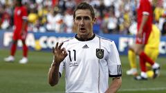 Klose celebra un gol en el Mundial.