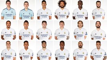 Courtois, Lunin Varane, Marcelo, Mendy, Nacho, Militao, Casemiro, Valverde, Kroos, Modric, Isco, Lucas Vázquez, Rodrygo, Asensio, Vinicius, Benzema y Mariano.
