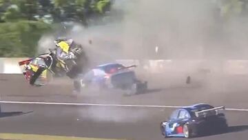 ¡Popular cantante argentino protagonizó un brutal accidente en una carrera!