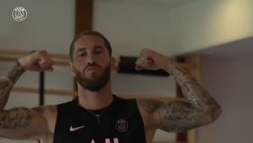 Ramos da que hablar por su brutal forma f¨ªsica: hace esto en el entreno y se atreve con el franc¨¦s