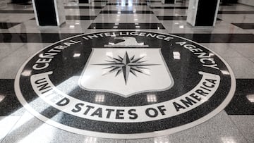 The seal of the Central Intelligence Agency is shown at the entrance of the CIA headquarters in McLean, Virginia, U.S., September 24, 2022. REUTERS/Evelyn Hockstein