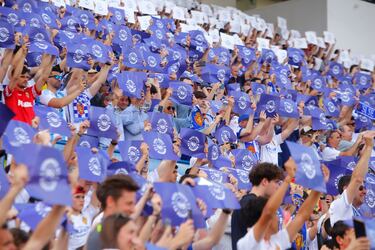 La afición formando el último tifo. 