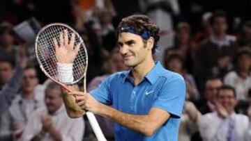 Roger Federer, ayer.