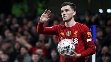 Soccer Football - FA Cup Fifth Round - Chelsea v Liverpool - Stamford Bridge, London, Britain - March 3, 2020  Liverpool&#039;s Andrew Robertson   REUTERS/Hannah Mckay