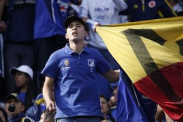 Los hinchas acompa&ntilde;aron a Millonarios a pesar de la crisis de resultados pero presionaron a sus jugadores con el tradicional &quot;Movete Millos movete&quot;.